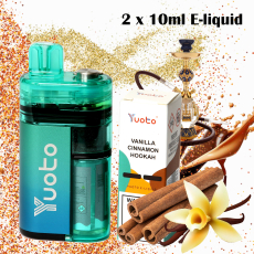Yuoto Zero/2x10ml/ Vanillia Cinnamon Hookan 12000 !